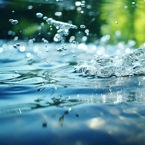 Immagine dell'acqua con un goccia